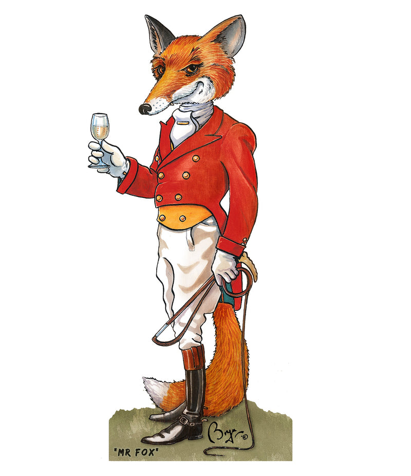 Mr Fox (Bryn Parry ) - Printed Wood Toilet Roll / Kitchen Roll Holder. BOX OF 5 UNITS
