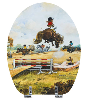 Riding School - Norman Thelwell - Toilet Seat.  BACK IN STOCK Oct 2023