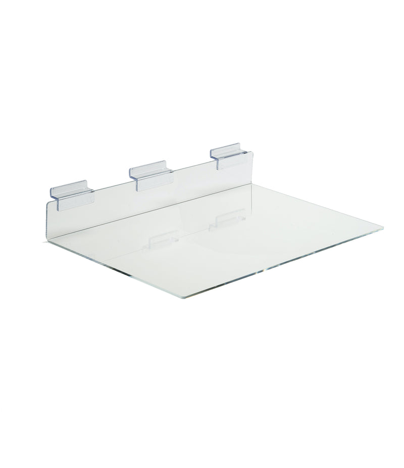 Light Duty Acrylic Flat Shelf for Slatwall - 30 x 15cm