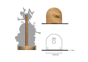 Stirrup Cup (Normal Thelwell ) - Printed Wood Toilet Roll / Kitchen Roll Holder.