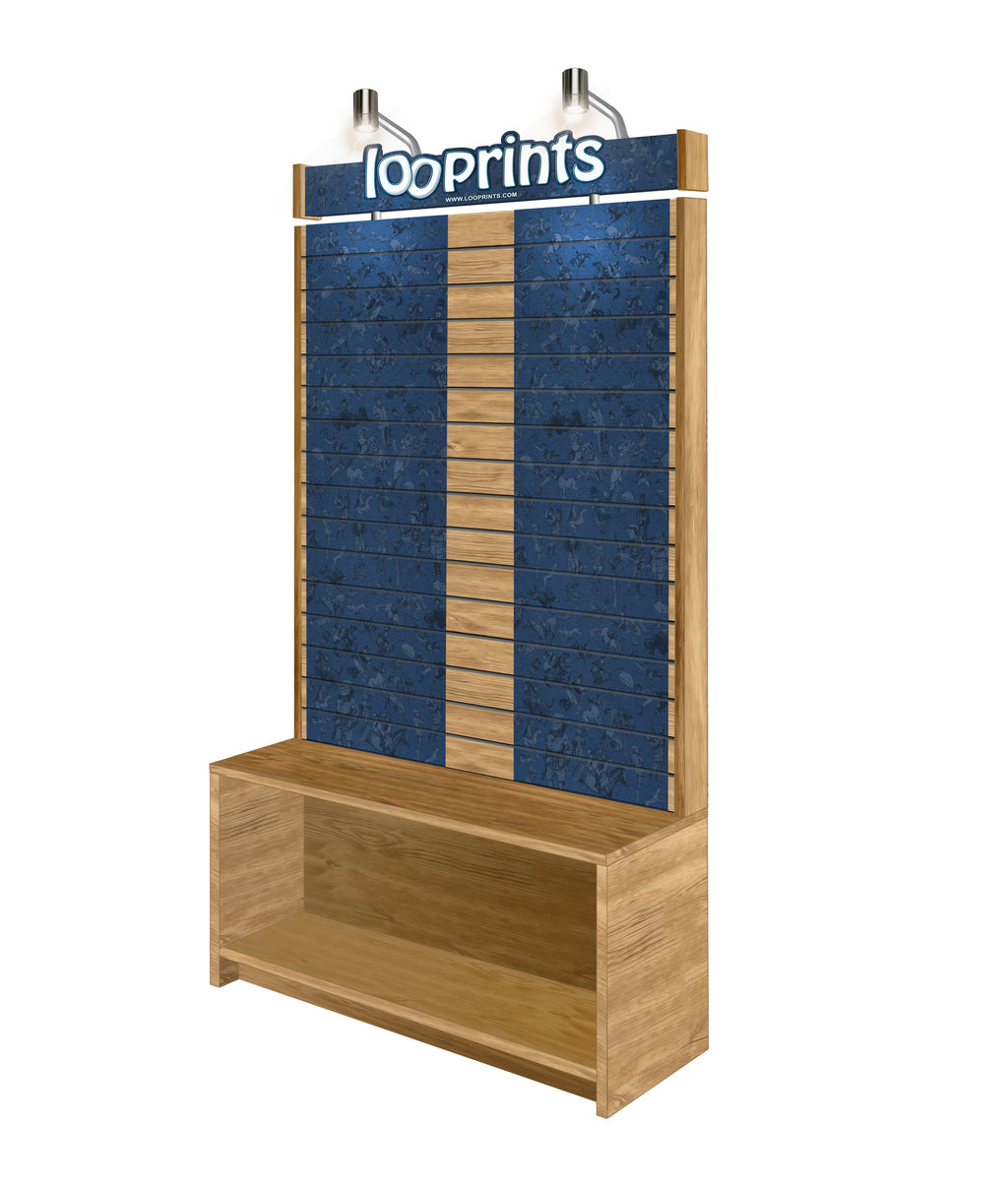 Wholesale Product Display Stand - 120cm x 210cm - Blue Panel