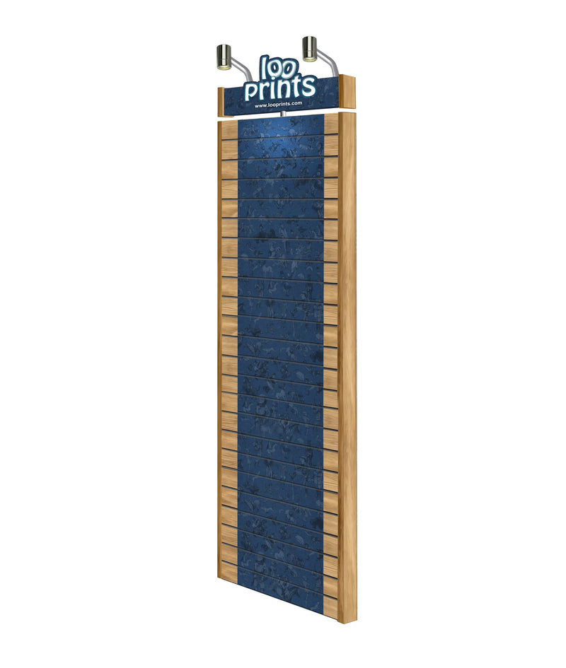 Wholesale Product Wall Panel - 60cm x 240cm - Blue Panel / Brand Logo & Lights